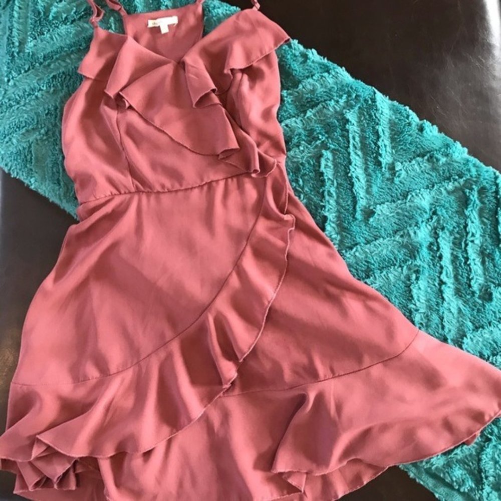 Charlotte Russe Ruffle Trim Skater Dress Junior’s